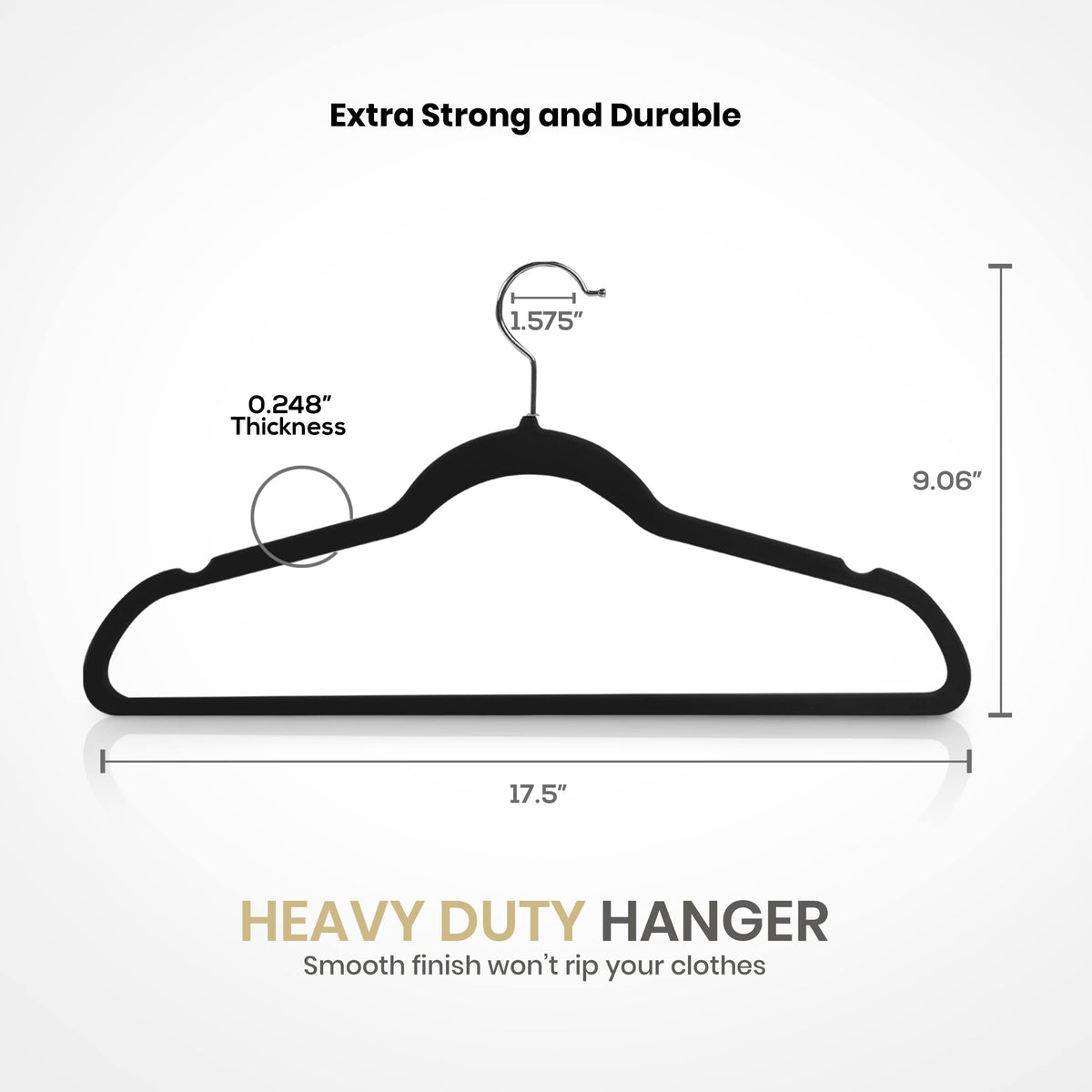Velvet Hanger Grey