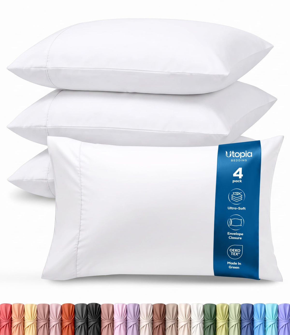 Brushed Microfiber Pillowcase – 4 Pack