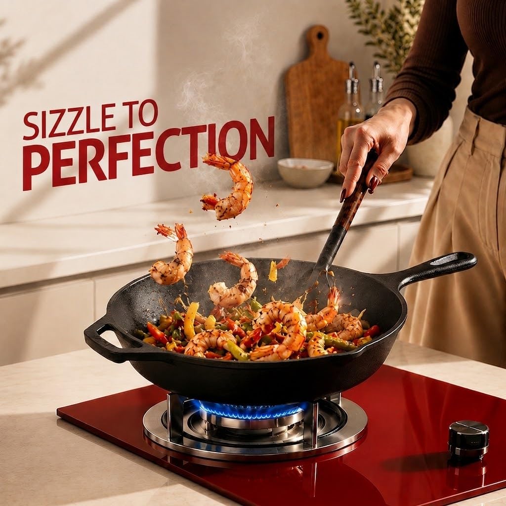 Pre-Seasoned Cast Iron Skillet, PFAS-Free