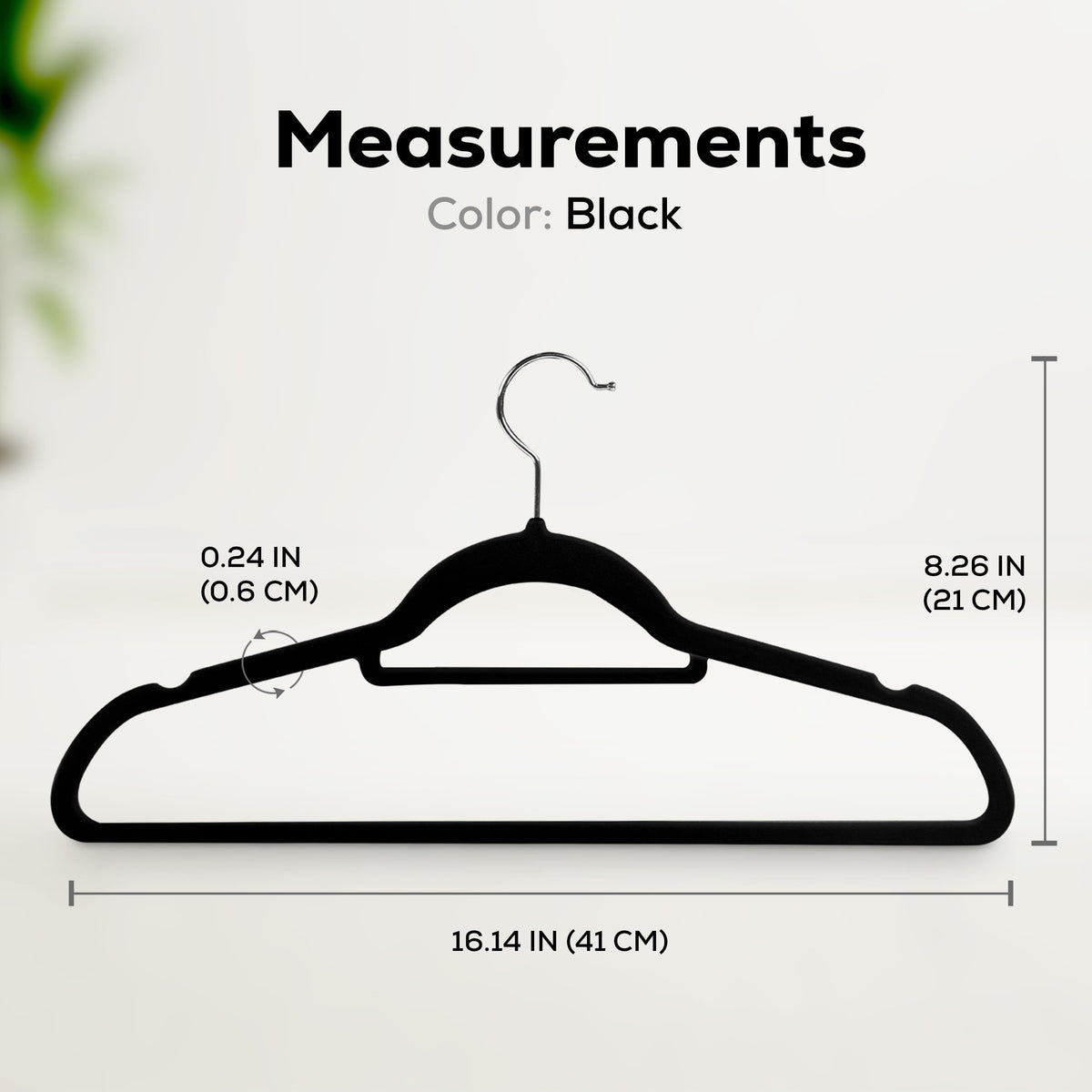 Velvet Hangers Tie Bar Black