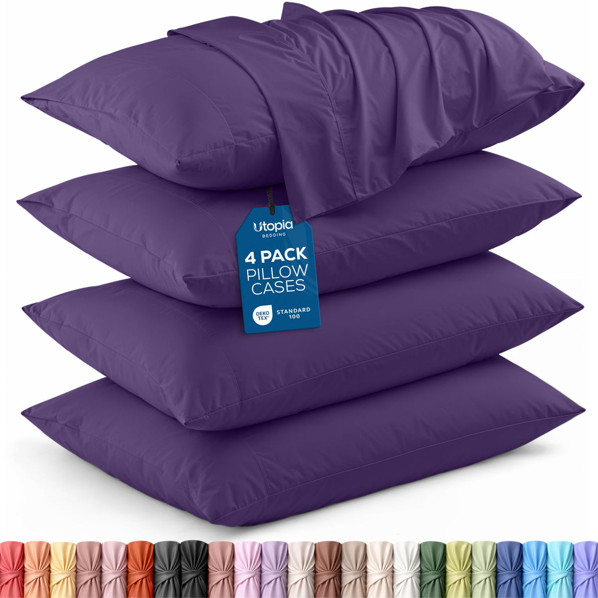 Brushed Microfiber Pillowcase – 4 Pack
