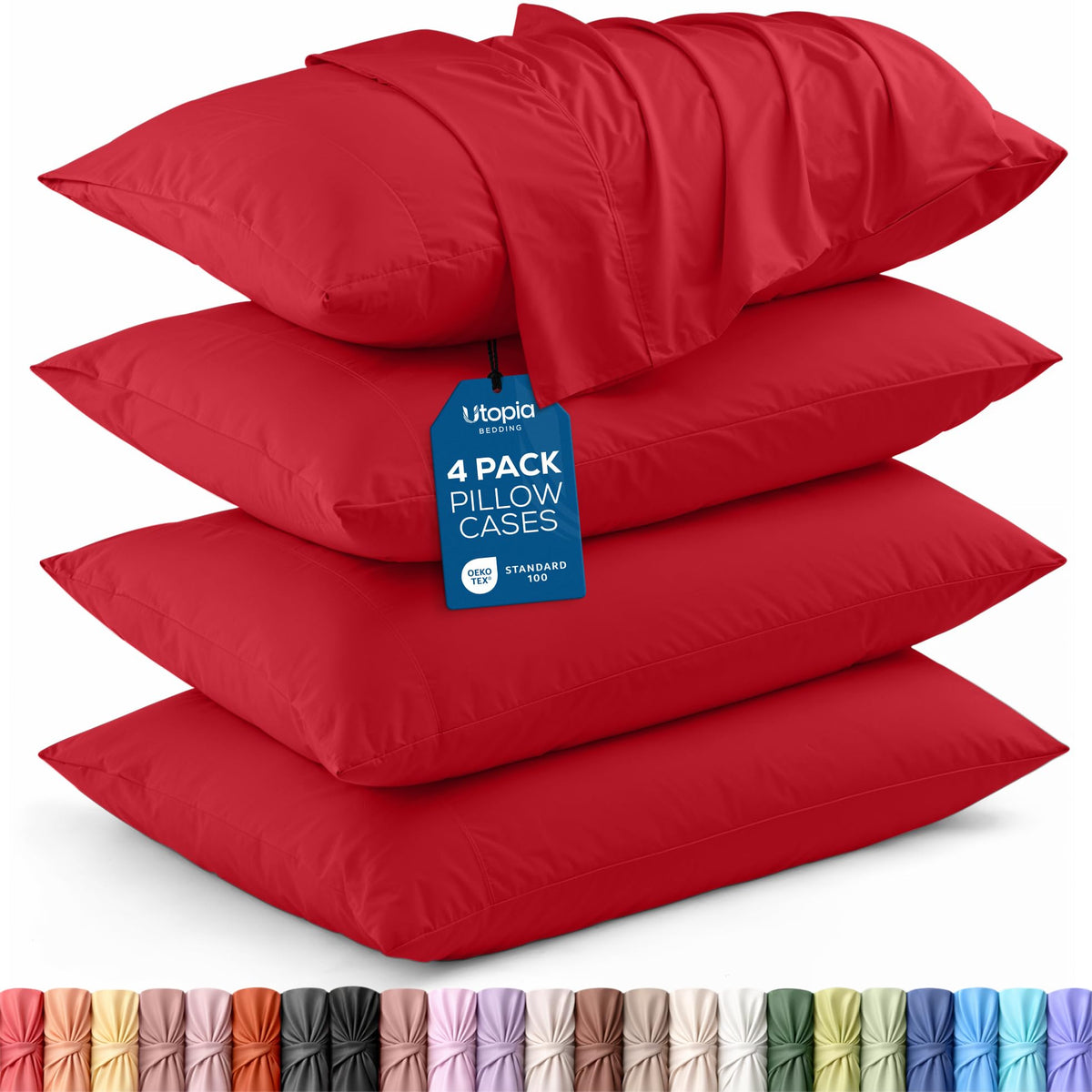 Brushed Microfiber Pillowcase – 4 Pack