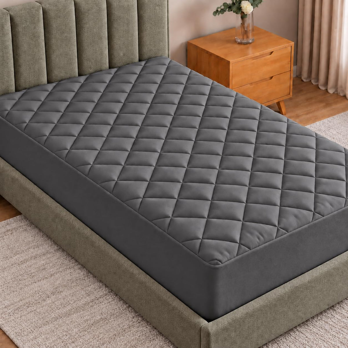 Quilted Fitted Mattress Pad