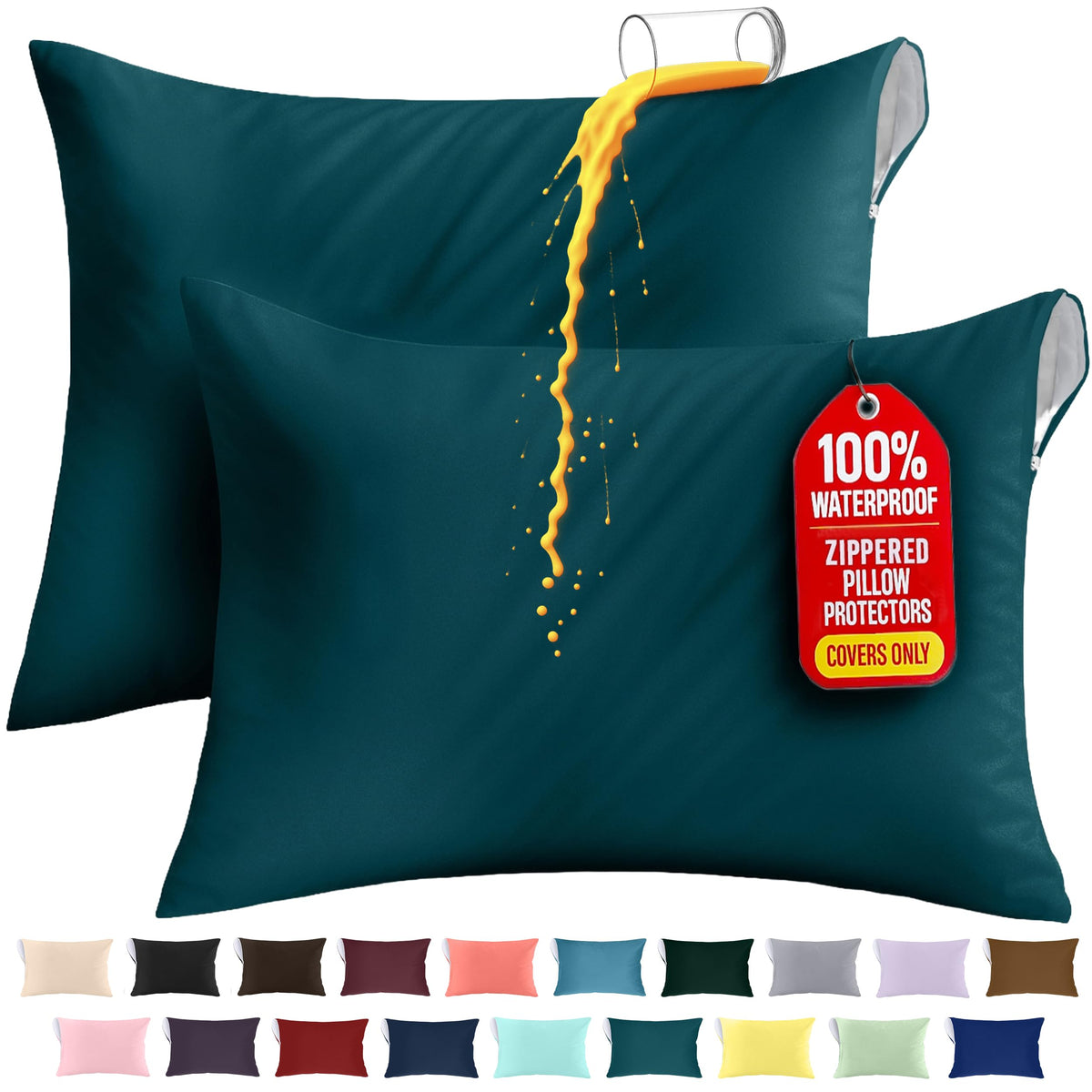 Waterproof Pillow Encasement - Colored
