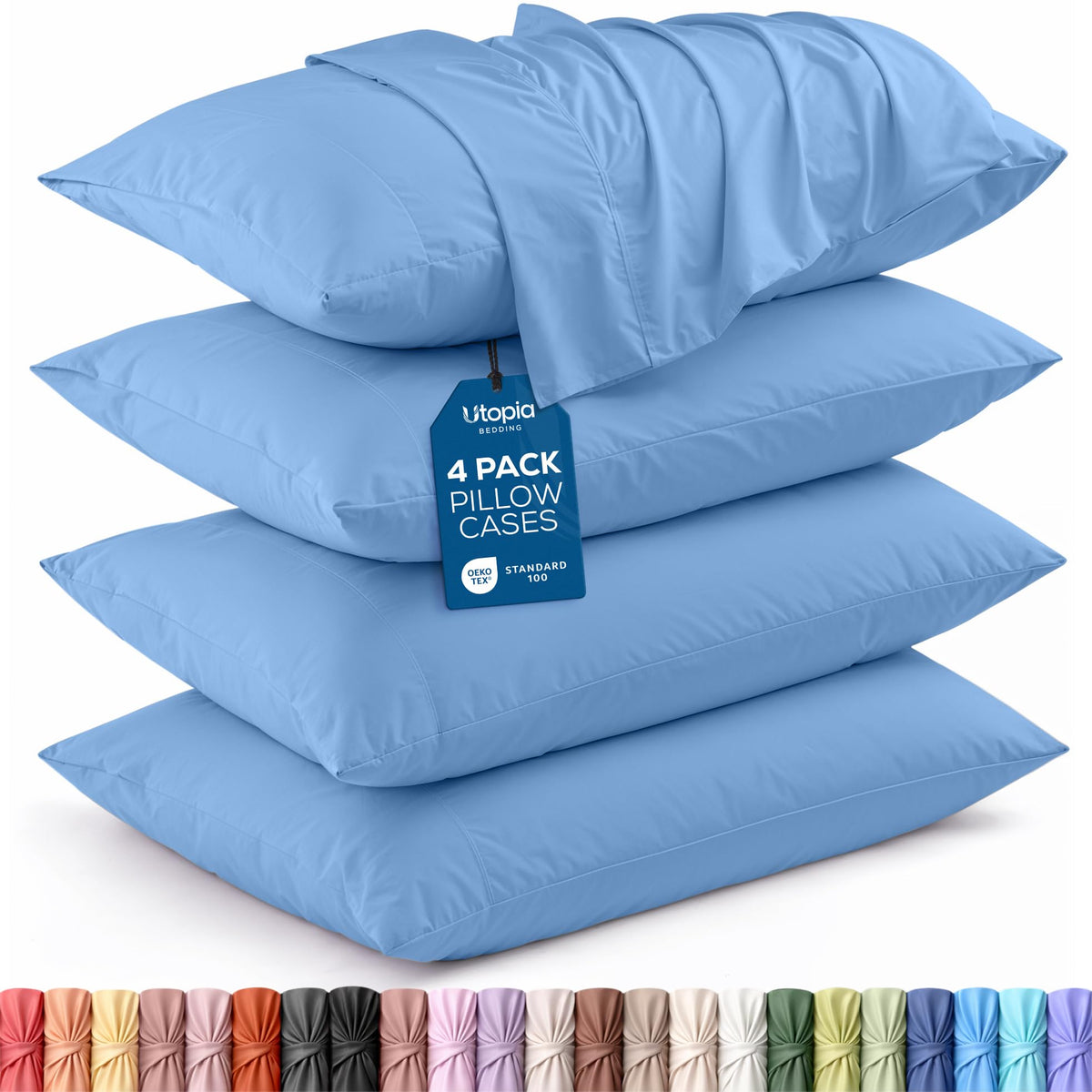 Brushed Microfiber Pillowcase – 4 Pack
