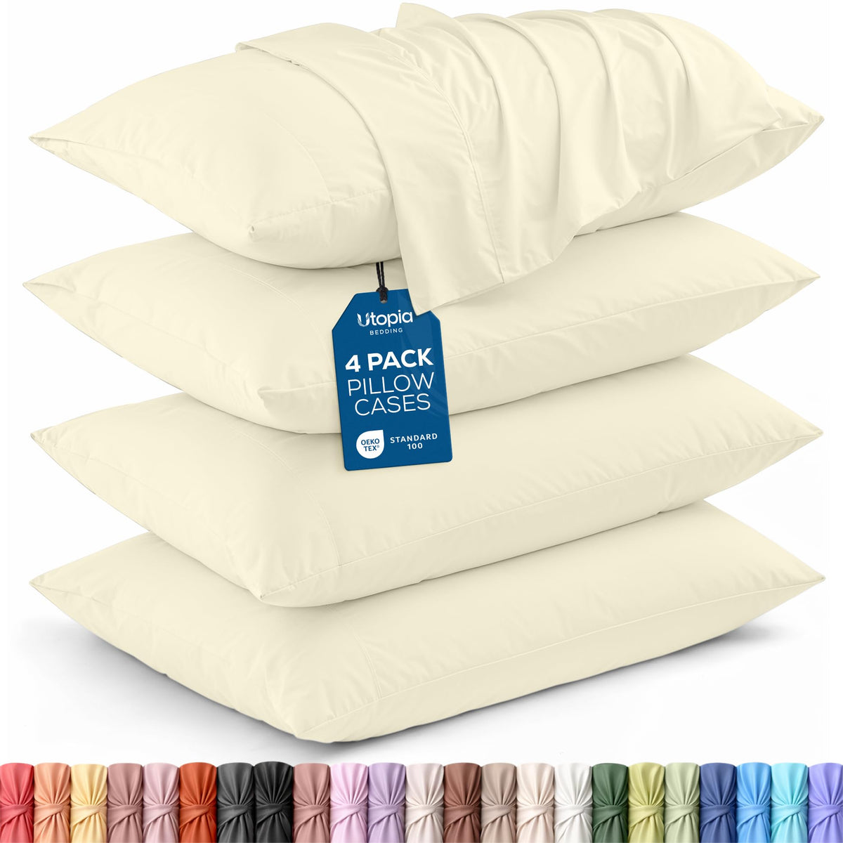 Brushed Microfiber Pillowcase – 4 Pack