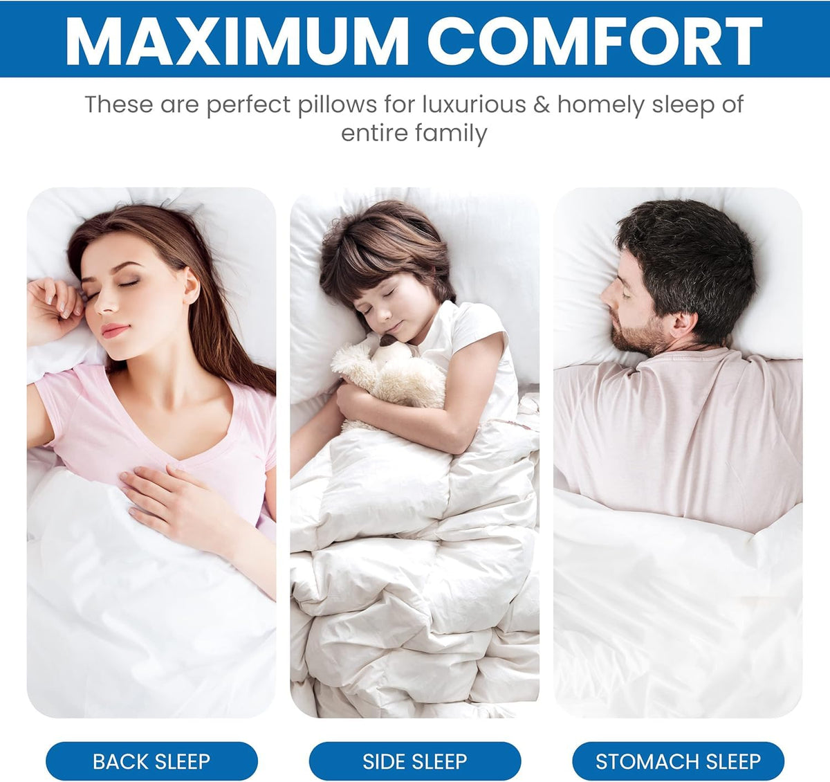 Bed Pillows - 4 pack