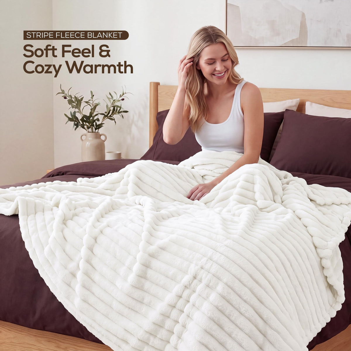 Stripe Fleece Blanket
