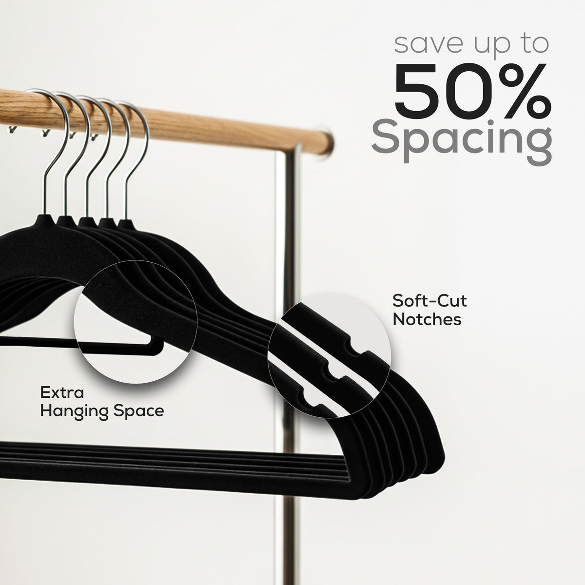 Velvet Hangers Tie Bar Black