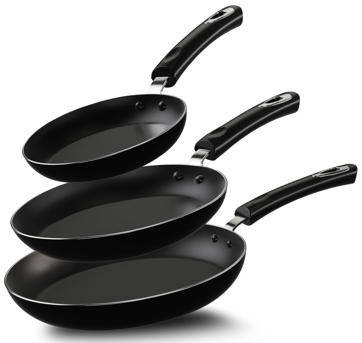 Nonstick Frying Pan Set, 3-Piece – 8, 9.5 & 11 in.
