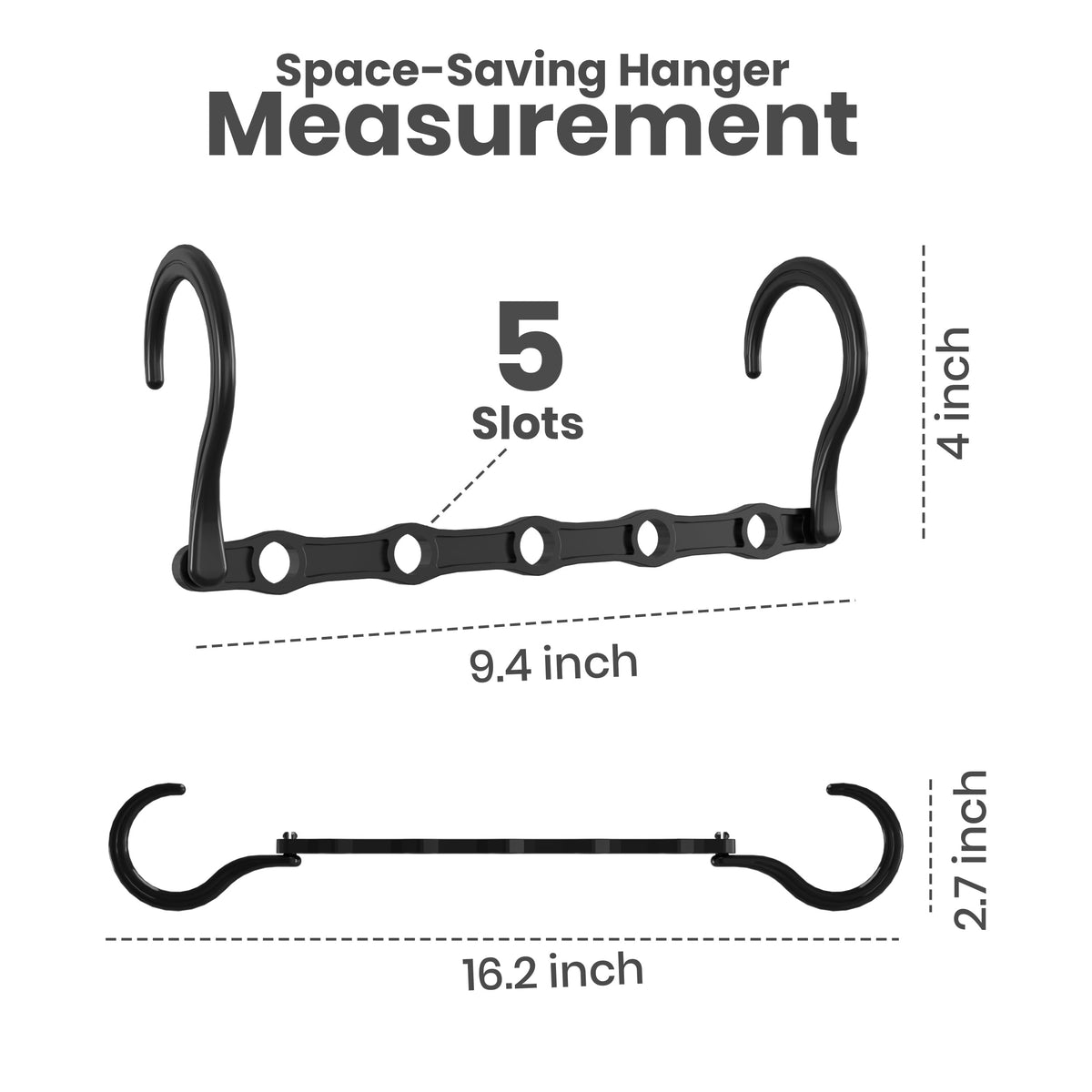 Space Saving Hanger Black