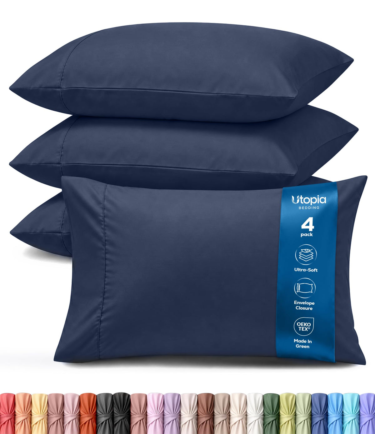 Brushed Microfiber Pillowcase – 4 Pack