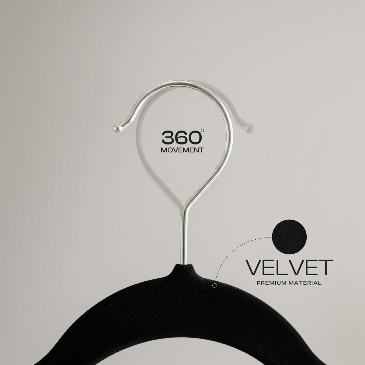 Velvet Hanger Grey