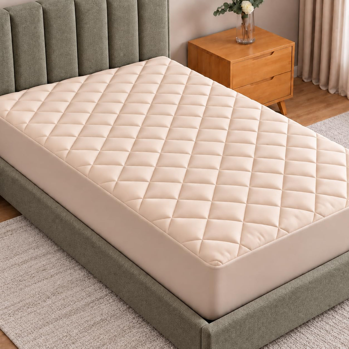 Quilted Fitted Mattress Pad