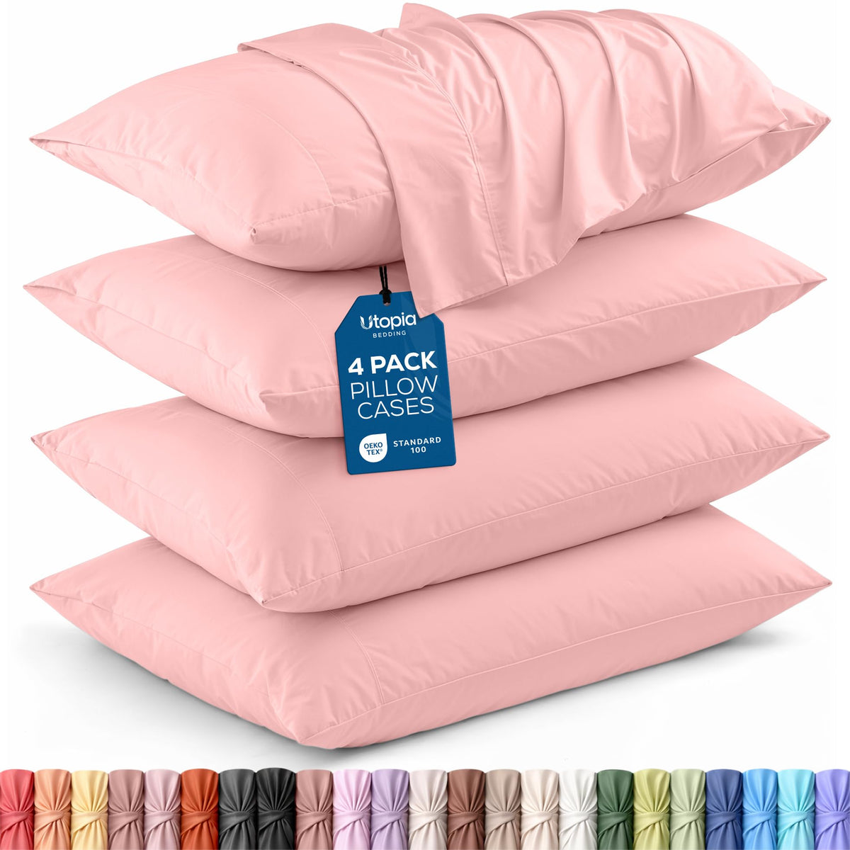 Brushed Microfiber Pillowcase – 4 Pack