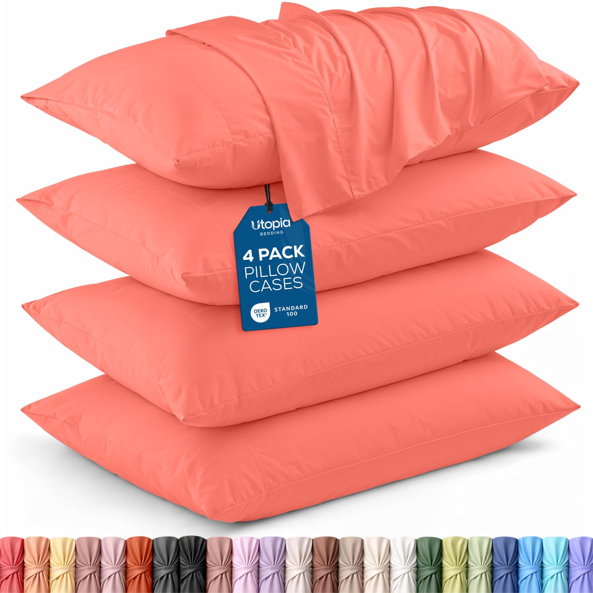Brushed Microfiber Pillowcase – 4 Pack
