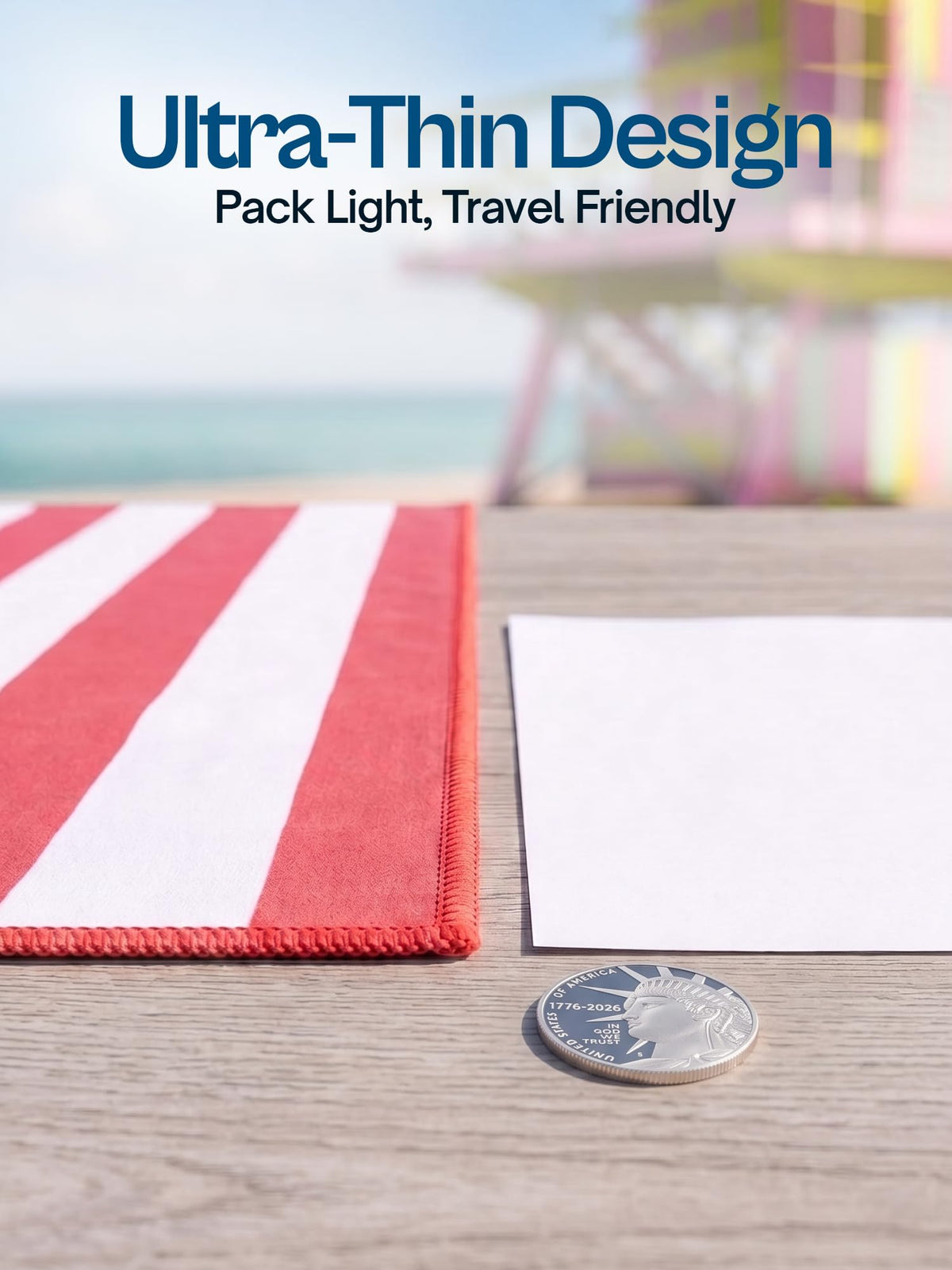Microfiber Printed Beach Towel, 2 Pack, 32 x 71 in