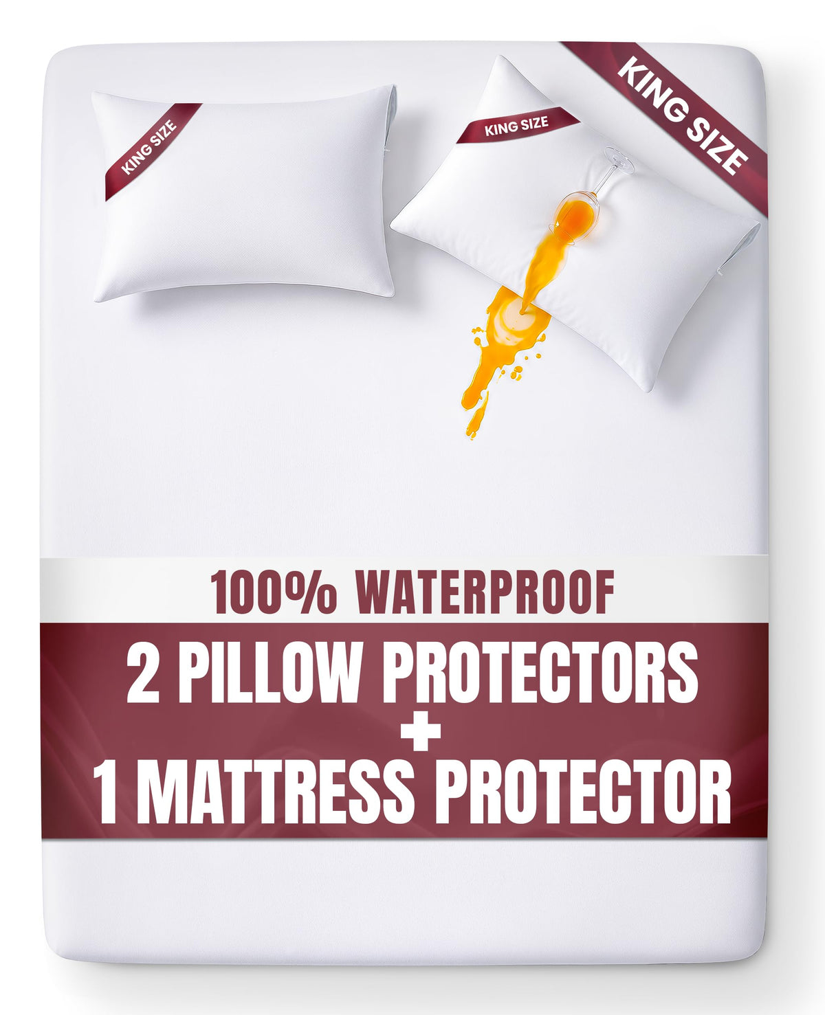 Waterproof Mattress Protector Set with Pillow Cases