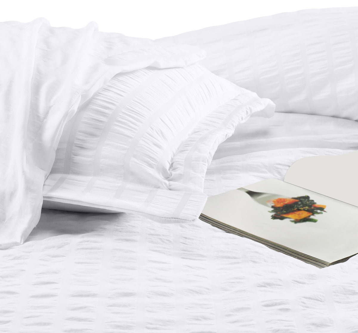 Microfiber Seersucker Duvet Cover Set
