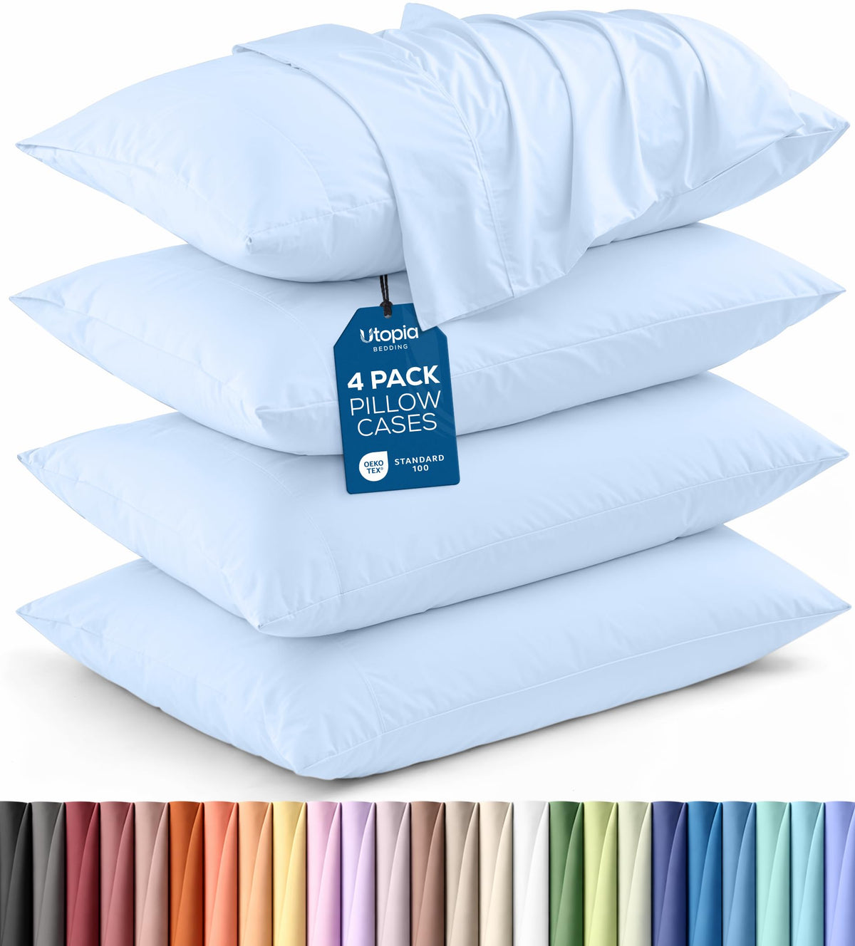 Brushed Microfiber Pillowcase – 4 Pack