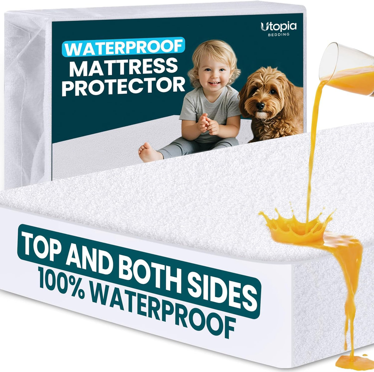 Dual Side Waterproof Terry Mattress Protector