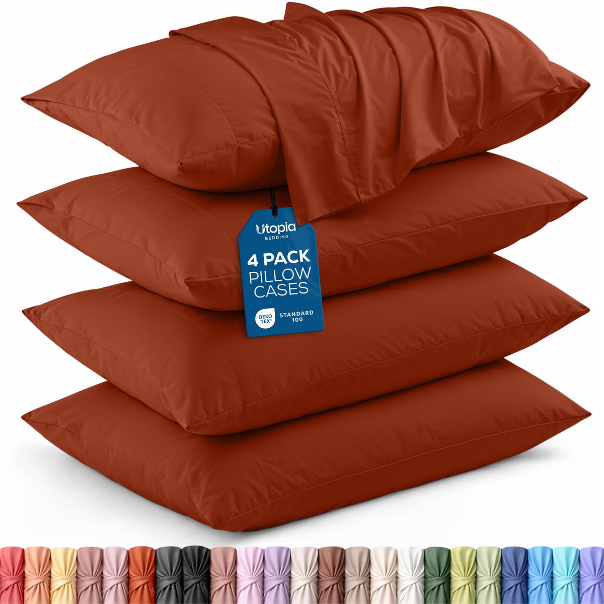 Brushed Microfiber Pillowcase – 4 Pack