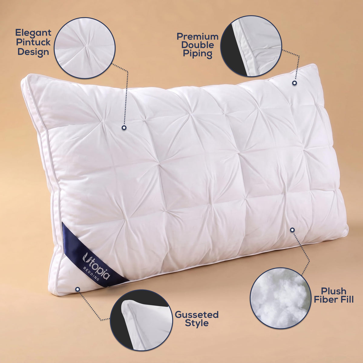 Pintuck Pillow - 2 pack