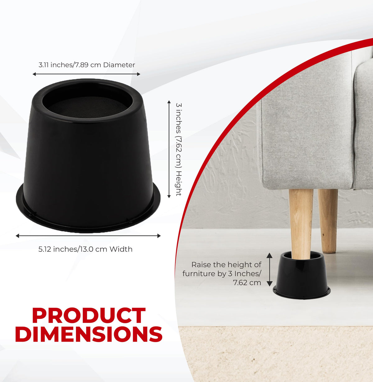 Furniture Riser Round 3 in