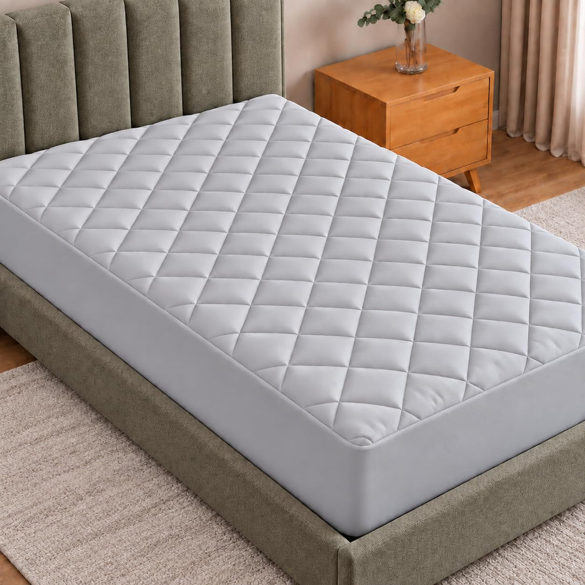Quilted Fitted Mattress Pad