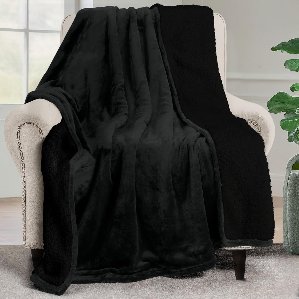 Reversible Sherpa Fleece Blanket