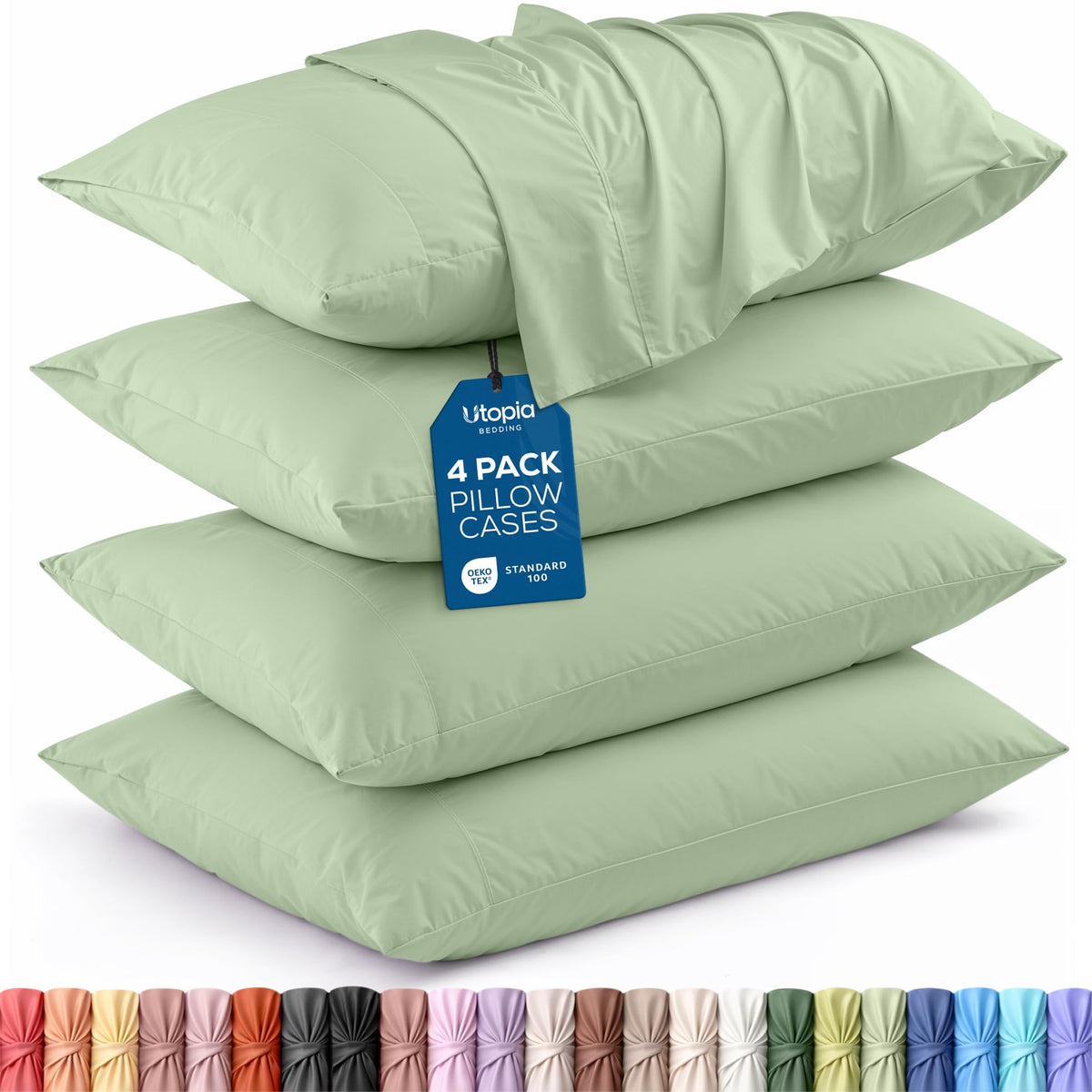 Brushed Microfiber Pillowcase – 4 Pack
