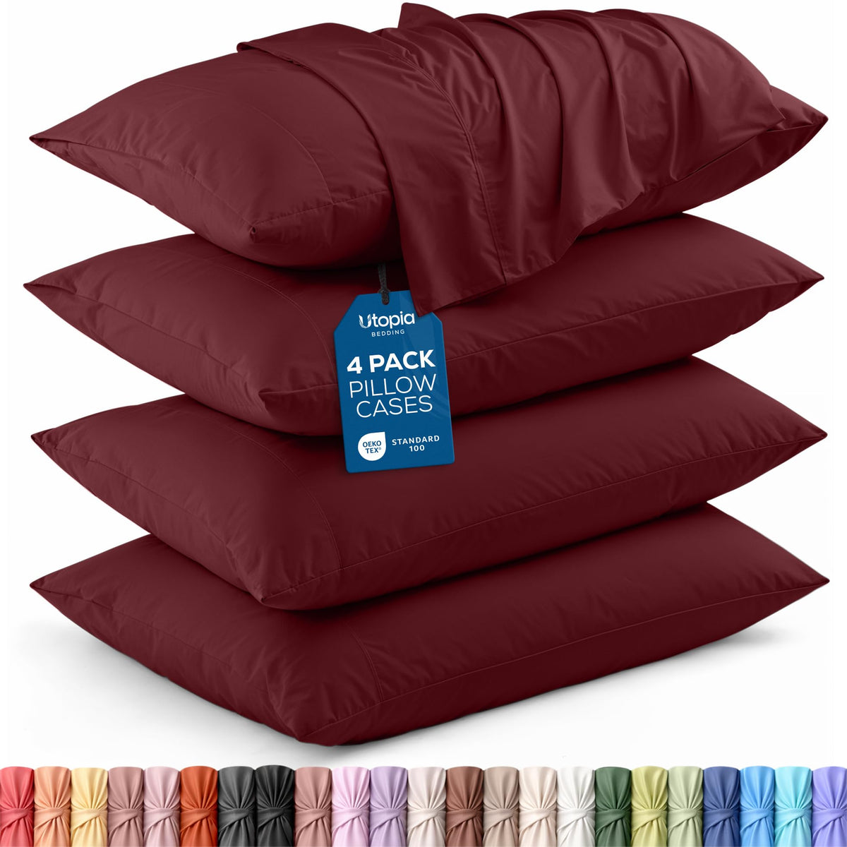 Brushed Microfiber Pillowcase – 4 Pack