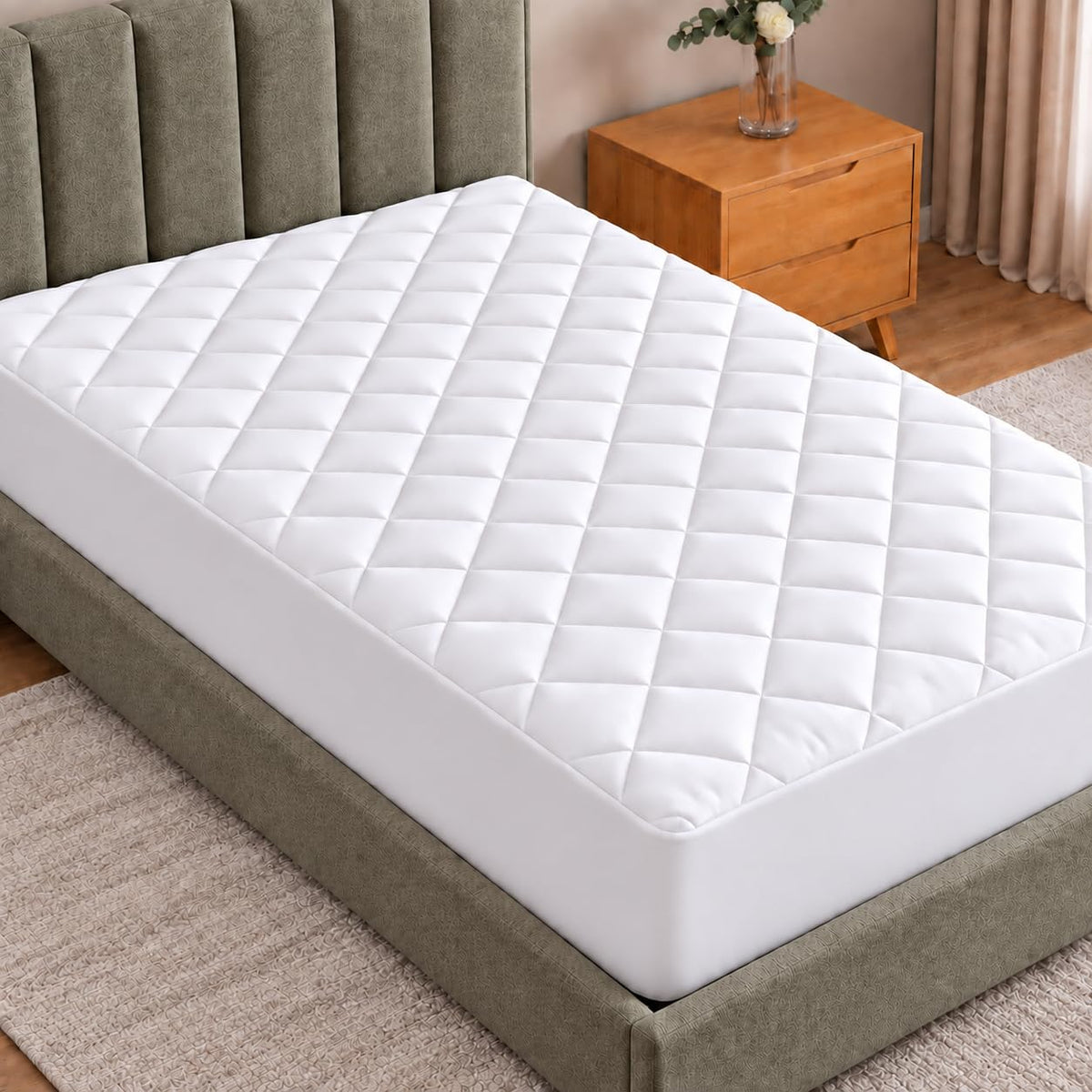 Quilted Fitted Mattress Pad