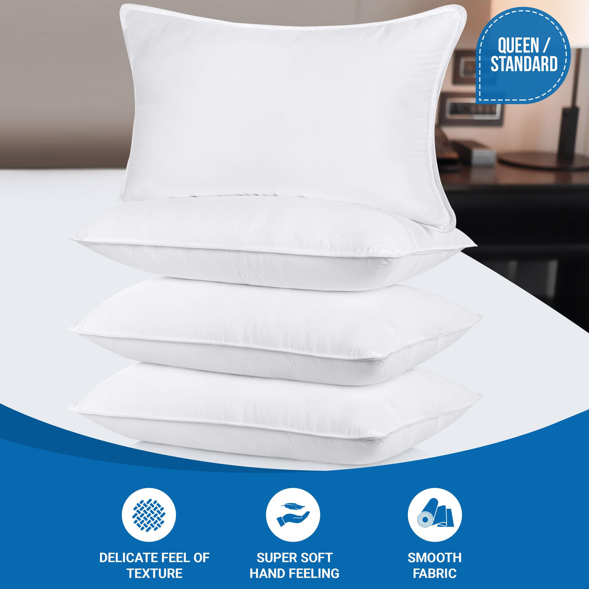 Bed Pillows - 4 pack