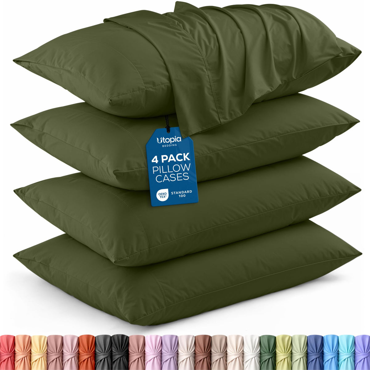 Brushed Microfiber Pillowcase – 4 Pack