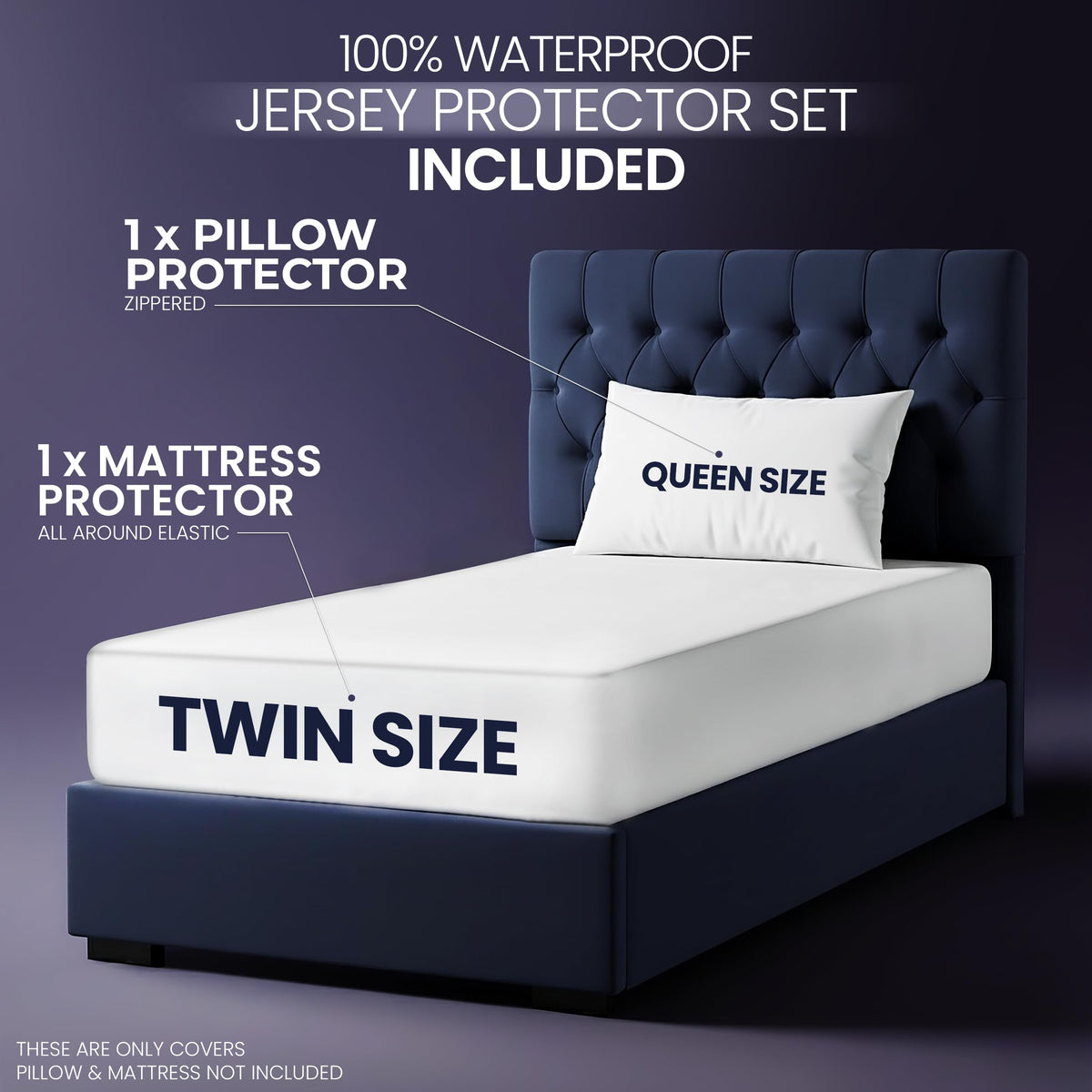 Waterproof Mattress Protector Set with Pillow Cases