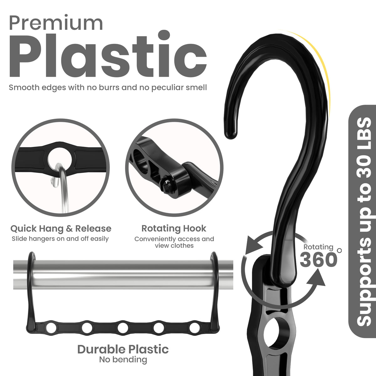 Space Saving Hanger Black