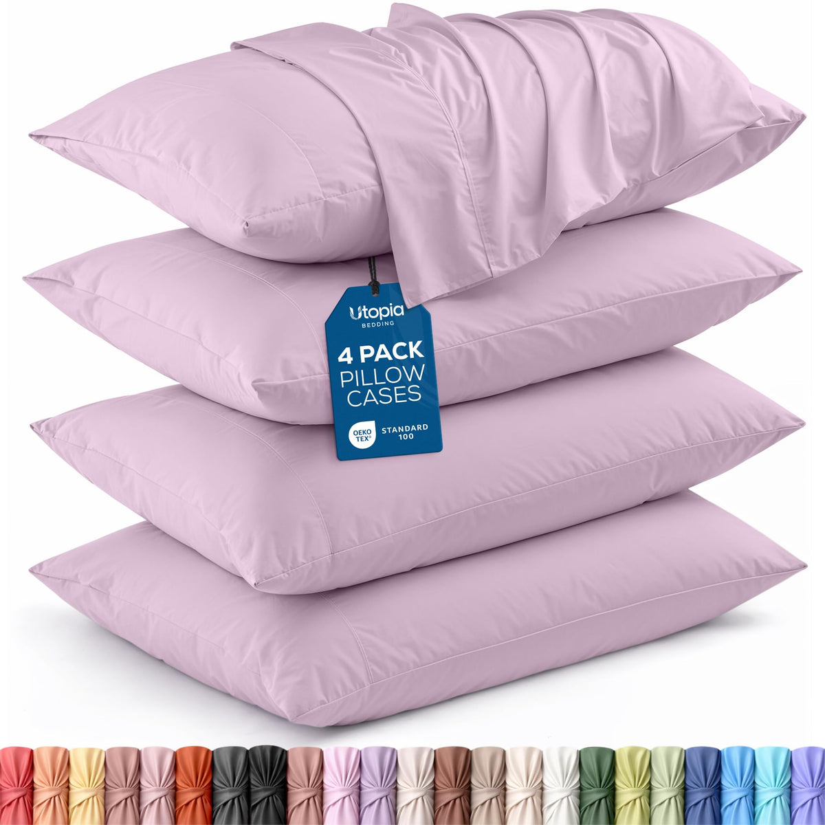 Brushed Microfiber Pillowcase – 4 Pack