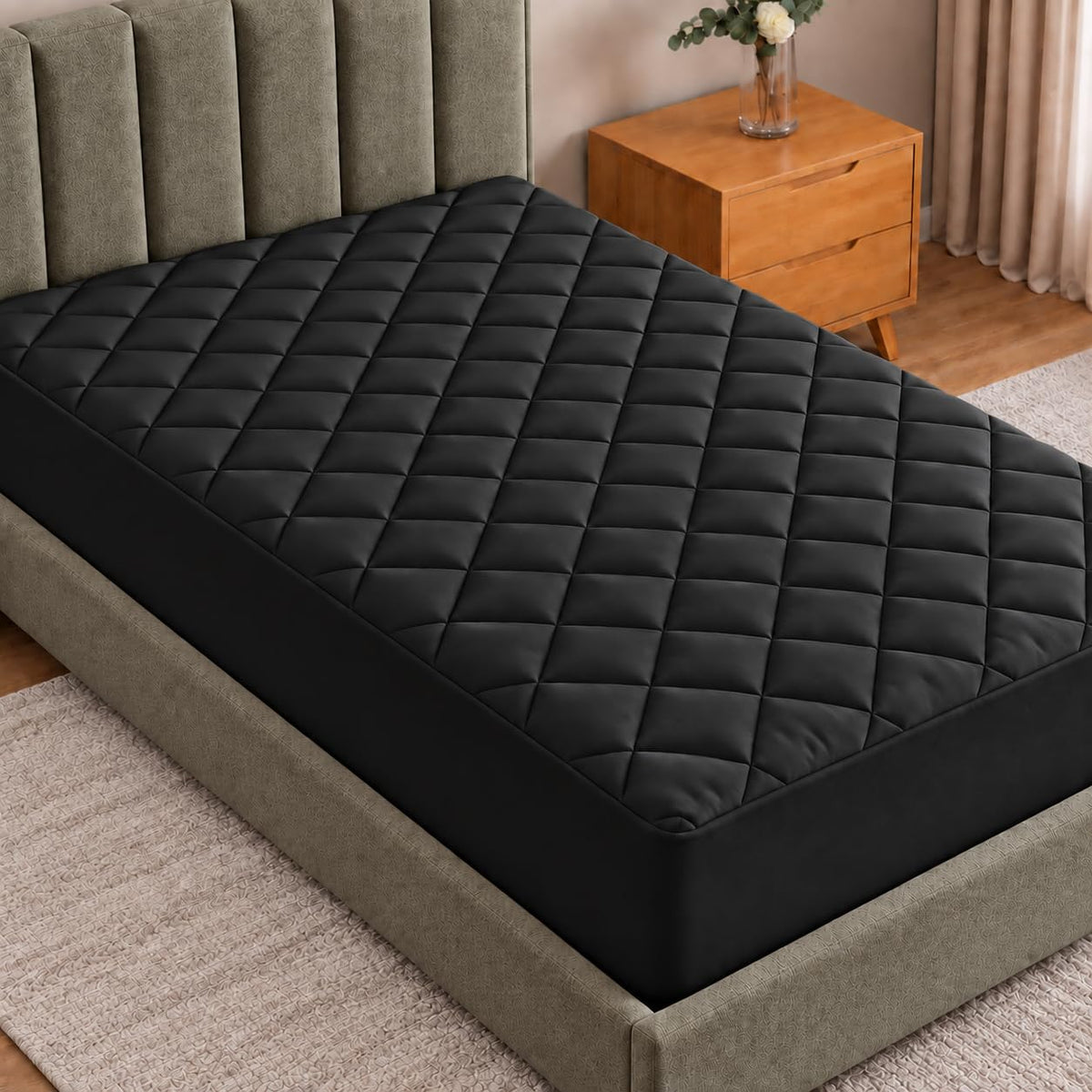 Quilted Fitted Mattress Pad