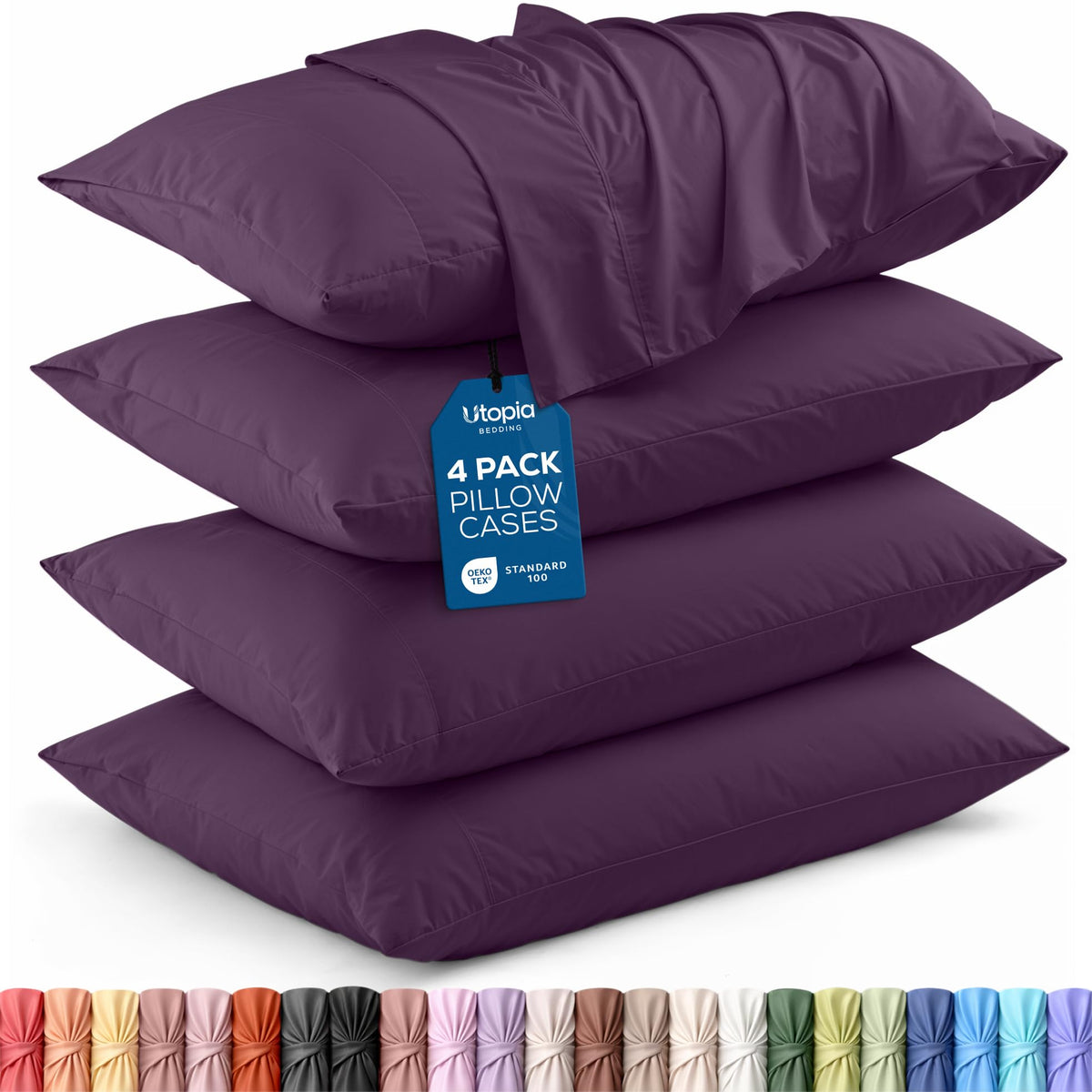 Brushed Microfiber Pillowcase – 4 Pack
