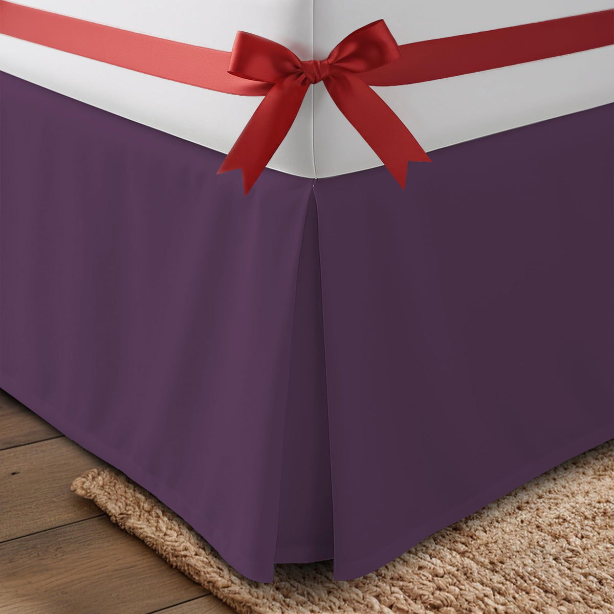 Pleated Bed Skirt, 16 Inch Drop