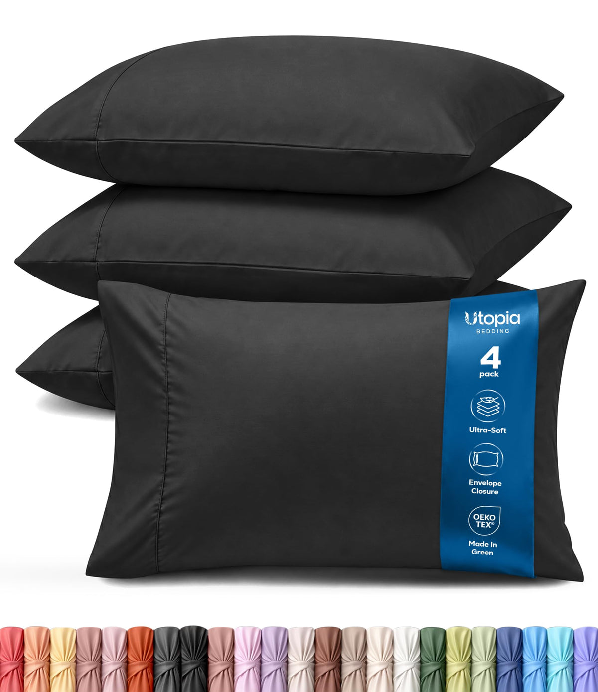 Brushed Microfiber Pillowcase – 4 Pack