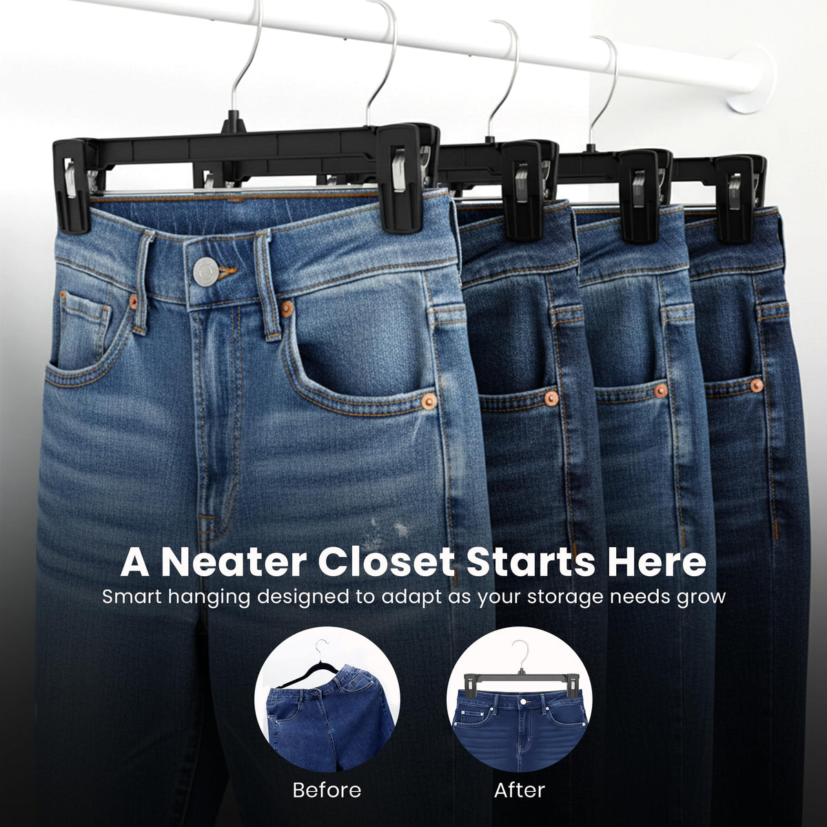 Plastic Skirt Hanger Black