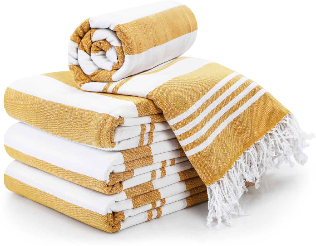 Cabana Cotton Beach Towels 6 pack, 30 x 60 in, Variety