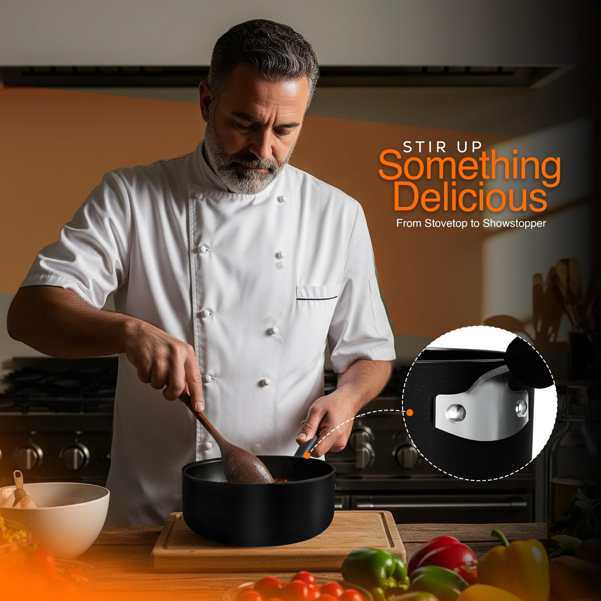 Nonstick Saucepan Set with Lids, 2-Piece