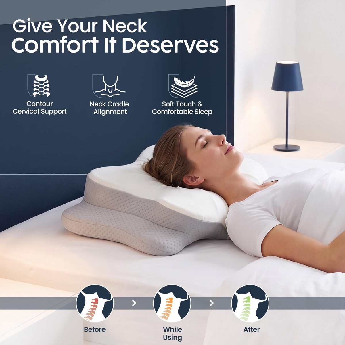 Cervical Neck Pillow - 1 pack