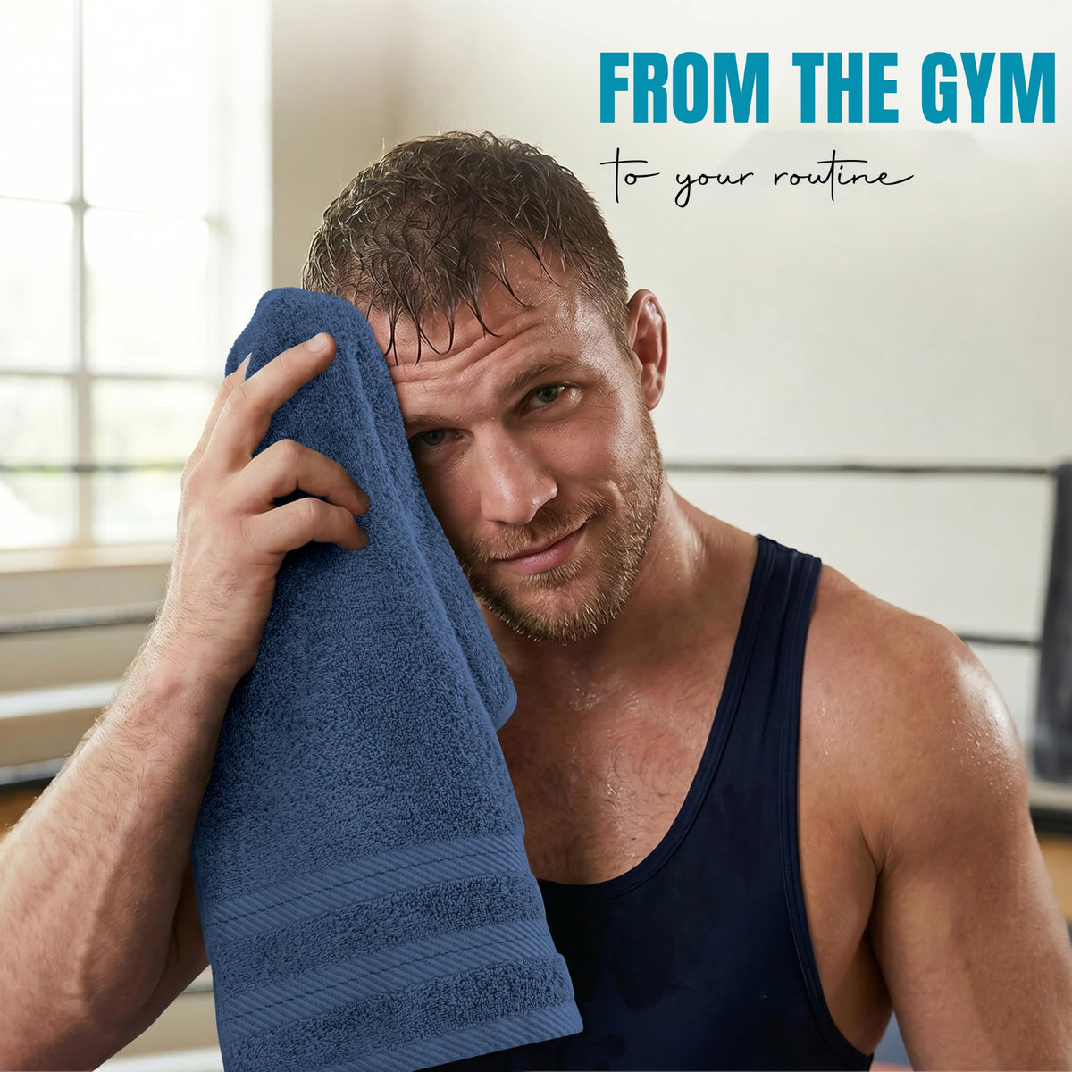 Cotton Towel Set – 8 Piece Navy