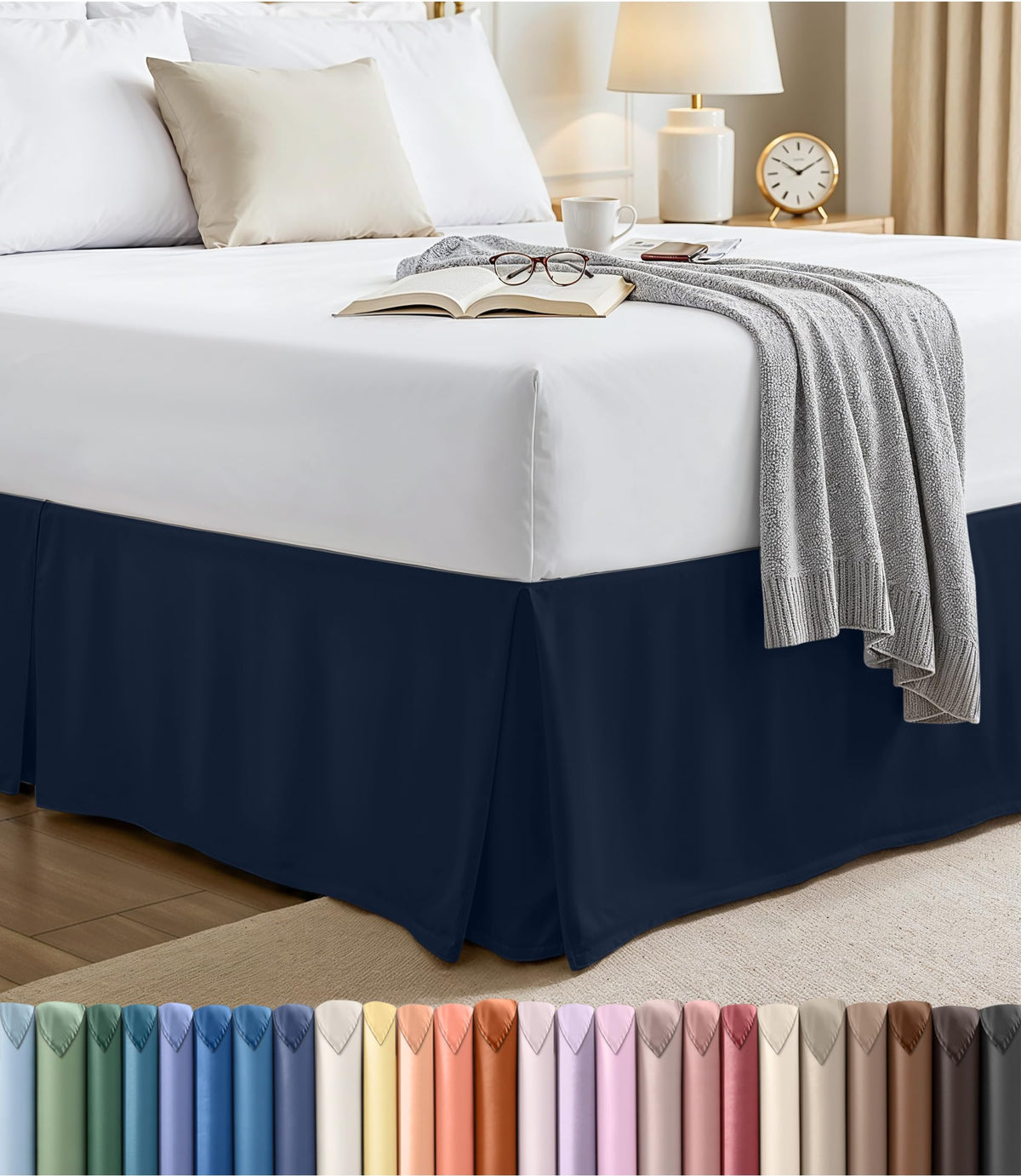 Pleated Bed Skirt, 16 Inch Drop