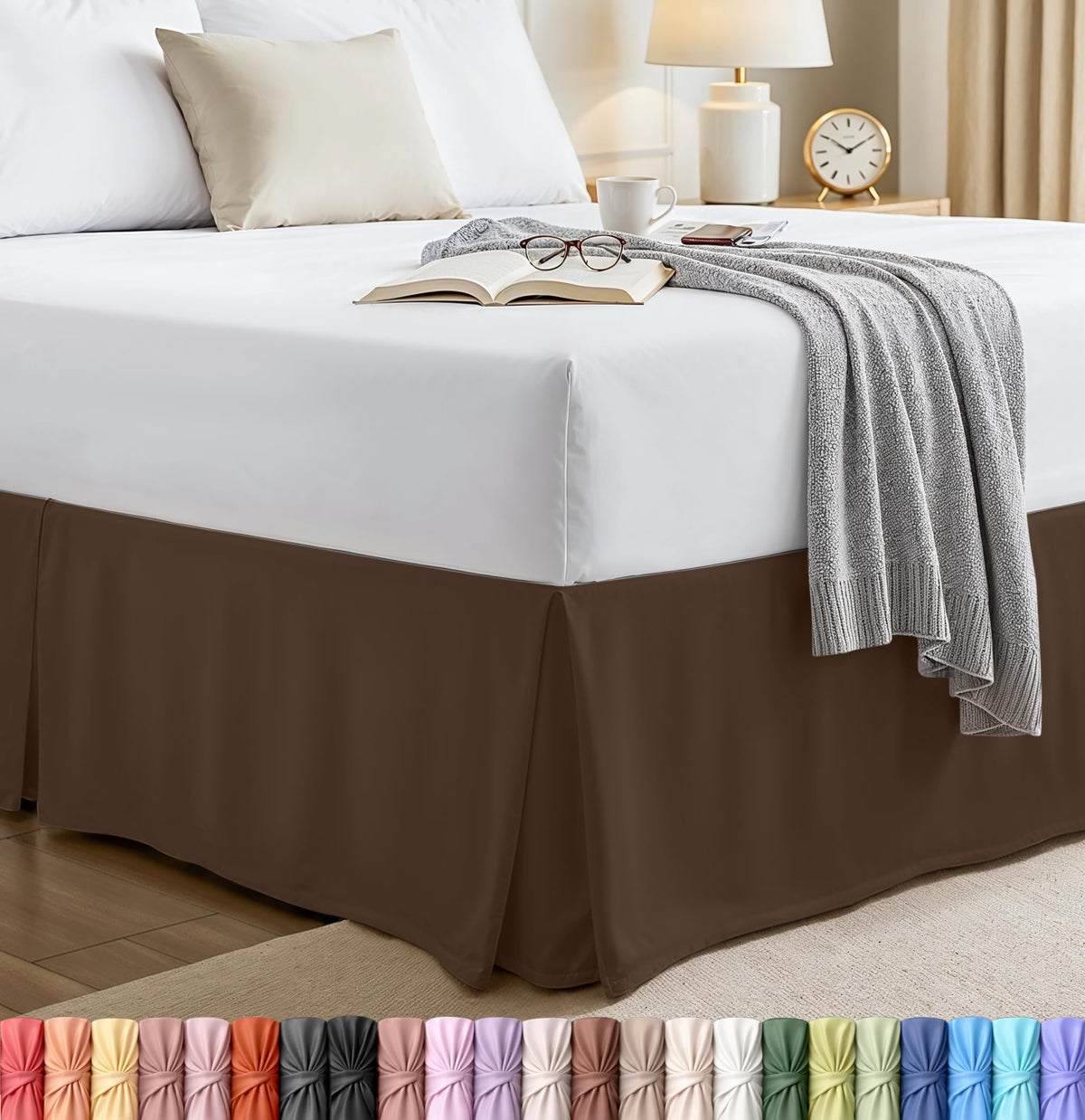 Pleated Bed Skirt, 16 Inch Drop
