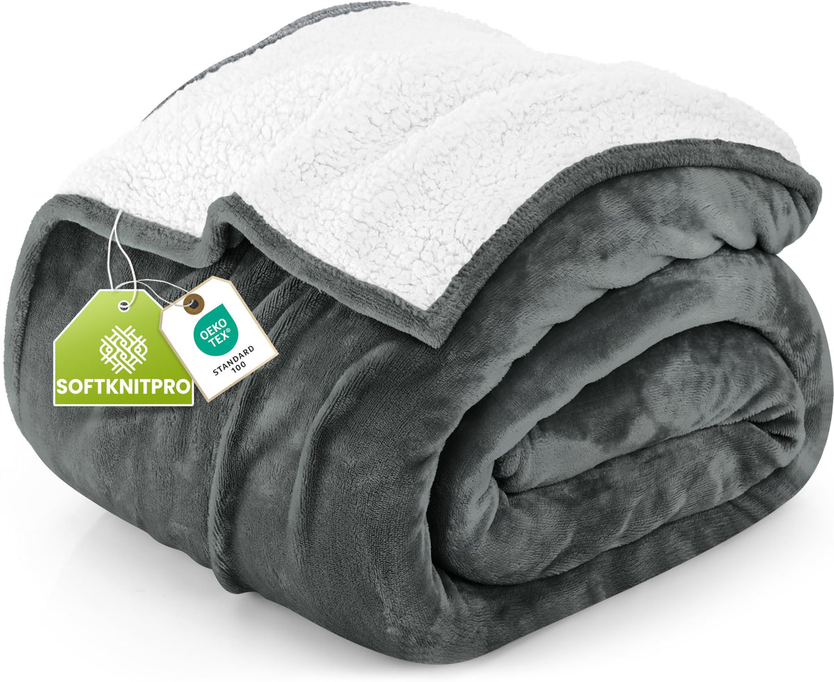 Reversible Sherpa Fleece Blanket